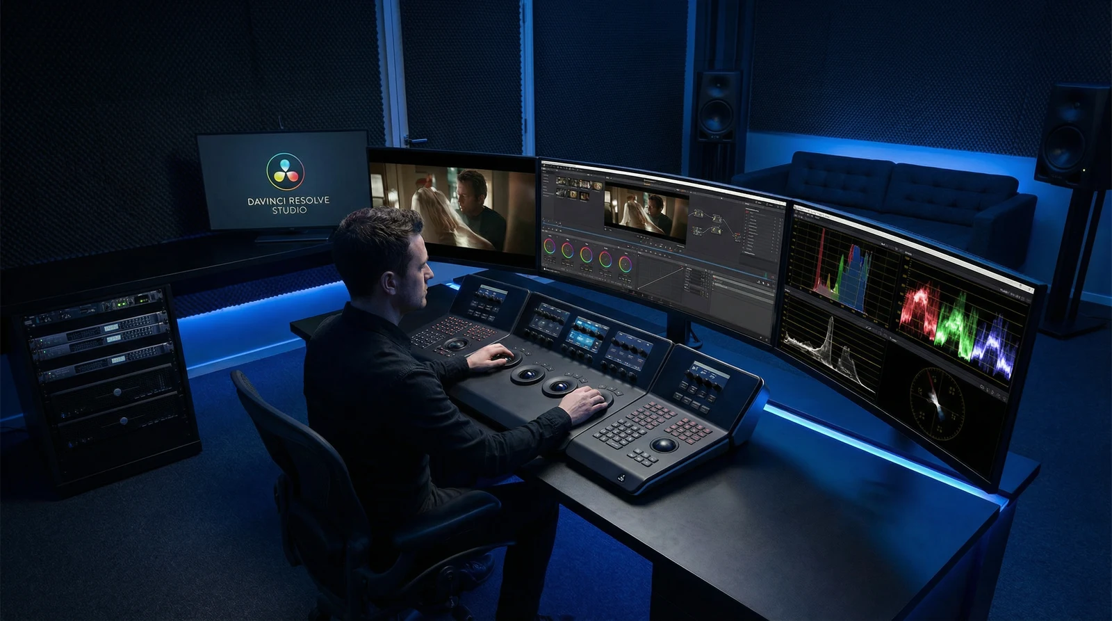 黄色仓库专业调色后期制作室